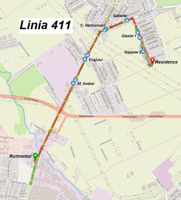 RATBV operează modificări pentru liniile 130 (Râșnov), 410 și 411 (ambele în Sânpetru)