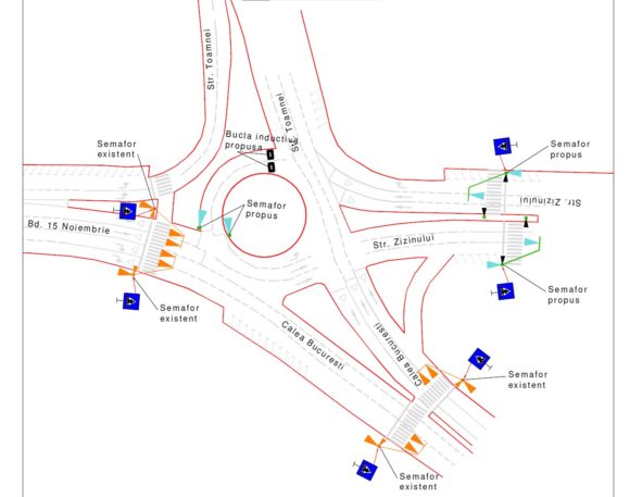 Semaforizarea din giratoriu de la „Trei alimentare” – se refac măsurătorile de trafic