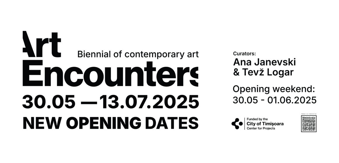 Timișoara | Bienala Art Encounters 2025 va avea loc în perioada 30 mai – 13 iulie 2025, weekendul de deschidere mutându-se pe 30 mai – 1 iunie 2025