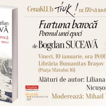 Întâlnirile CenaKLUb Tiuk | Bogdan Suceavă – „Furtuna barocă. Poemul unei epoci”