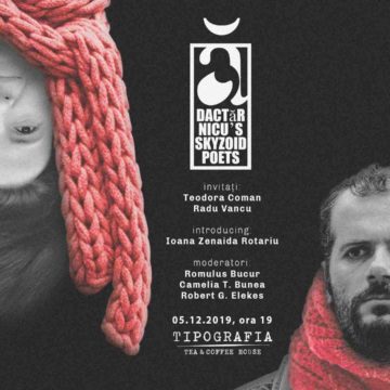 Lansare de carte | Dactăr Nicu’s Skyzoid Poets cu Teodora Coman și Radu Vancu