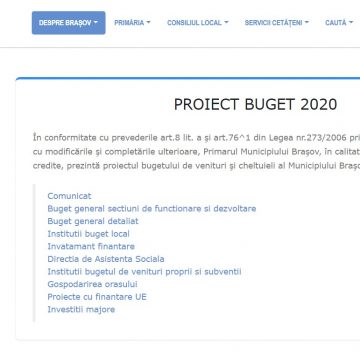 Proiectul de buget pe anul 2020 a fost pus în dezbatere publică