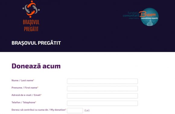 Brașovul Pregătit | O campanie de strângere de fonduri pentru Spitalul de Boli Infecțioase Brașov inițiată de Fundația Comunitară Brașov