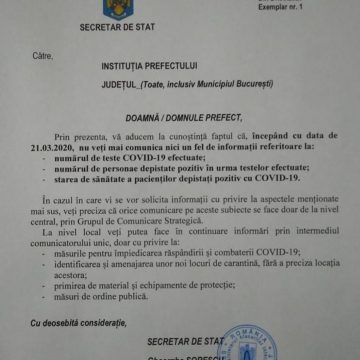 Guvernul PNL reacționează la scrisoarea deschisă a presei brașovene și interzice autorităților locale furnizarea celor mai importante informații cu privire la Covid-19