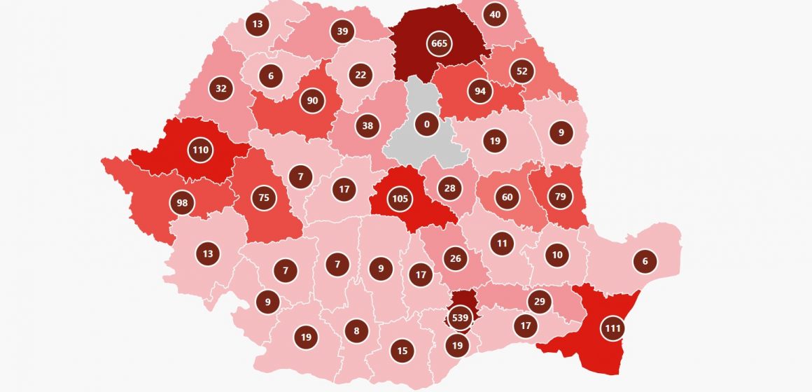 Casa Jurnalistului publică informațiile pe care le ascunde statul român despre distribuția geografică a cazurilor confirmate de COVID-19