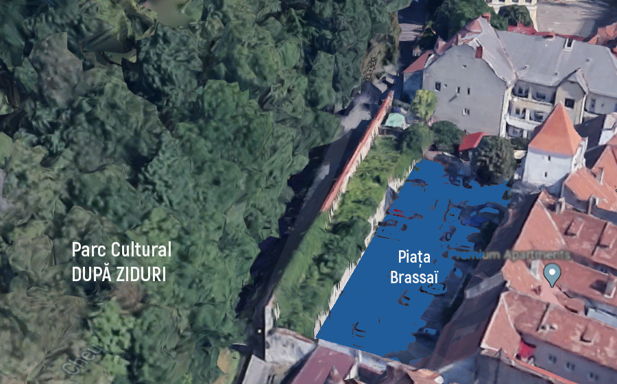 Brașovul are o nouă piață în Centrul Istoric. Numele ar putea fi Brassaï, la propunerea Asociației Amural