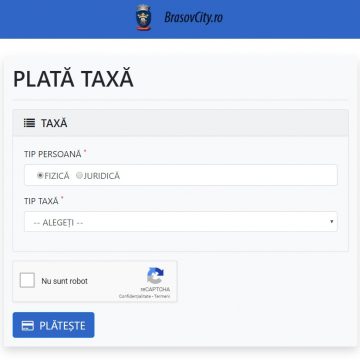 Brașov | Plata unor taxe și amenzi se poate face online, fără autentificare