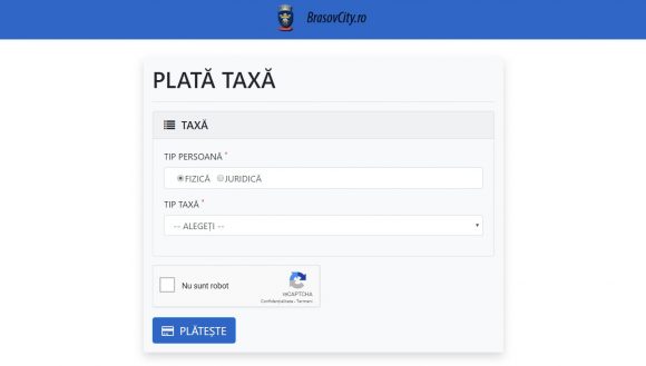 Brașov | Plata unor taxe și amenzi se poate face online, fără autentificare