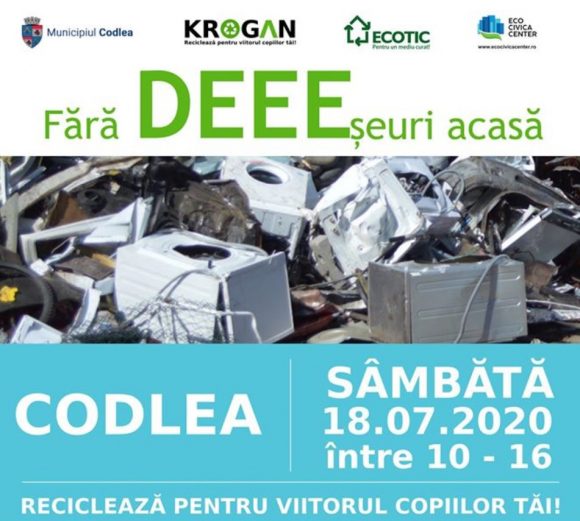 Codlea | Campanie de colectare Deșeuri Echipamente Electrice și Electronice, sâmbătă, 18 iulie