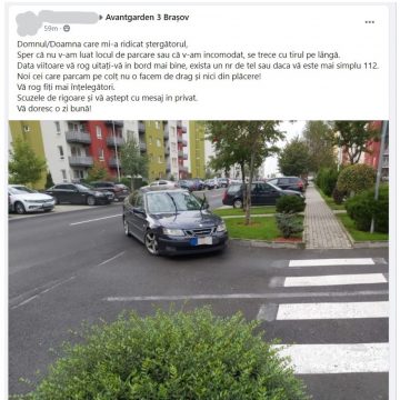 #PastilaZilei | Ce a greșit șoferul care și-a postat nemulțumirea pentru că i-au fost ridicate ștergătoarele, conform IPJ Brașov