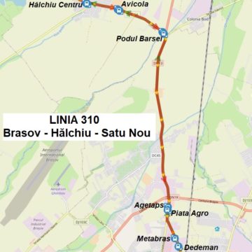 Începând cu 1 iunie 2021 RATBV va opera o nouă linie metropolitană, Brașov – Hălchiu – Satu Nou