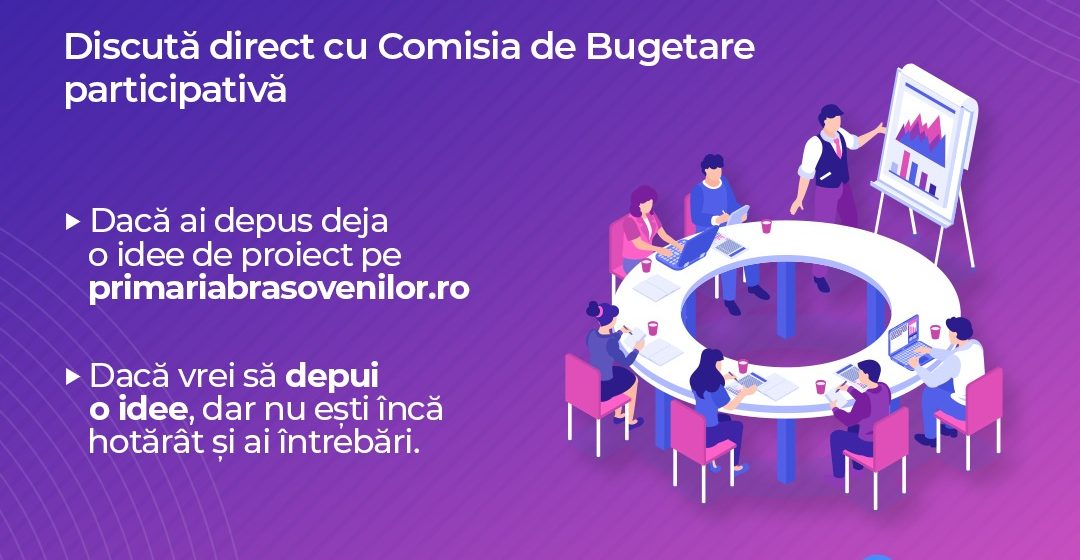 Primăria Brașov organizează un atelier online despre Bugetarea Participativă