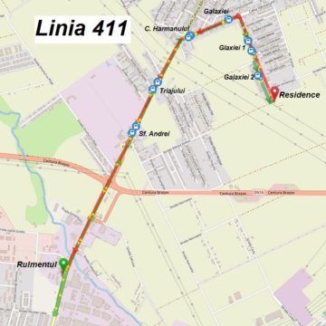 RATBV operează modificări pentru liniile 130 (Râșnov), 410 și 411 (ambele în Sânpetru)