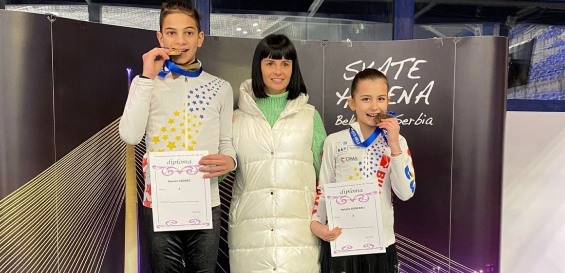 Patinaj artistic | Răzvan Cionac și Natalia Runcanu (Corona Brașov), pe podium la Cupa Europeană „Skate Helena”