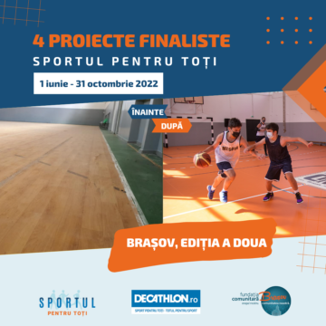 Finaliștii programului Sportul pentru toți: 2 săli de sport reabilitate și 2 terenuri performante de sport înființate în Brașov în 2022