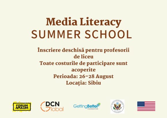 Media Literacy Summer School – educație mediatică pentru profesorii de liceu
