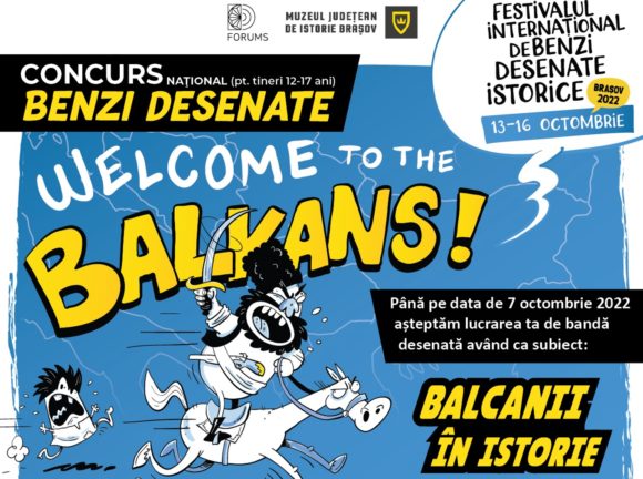 Concurs național de benzi desenate, Balcanii în Istorie, pentru tineri cu vârste cuprinse între 12 și 17 ani