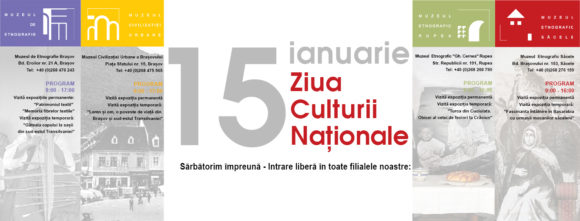 De Ziua Culturii Naționale, accesul este gratuit la toate filialele Muzeului de Etnografie Brașov
