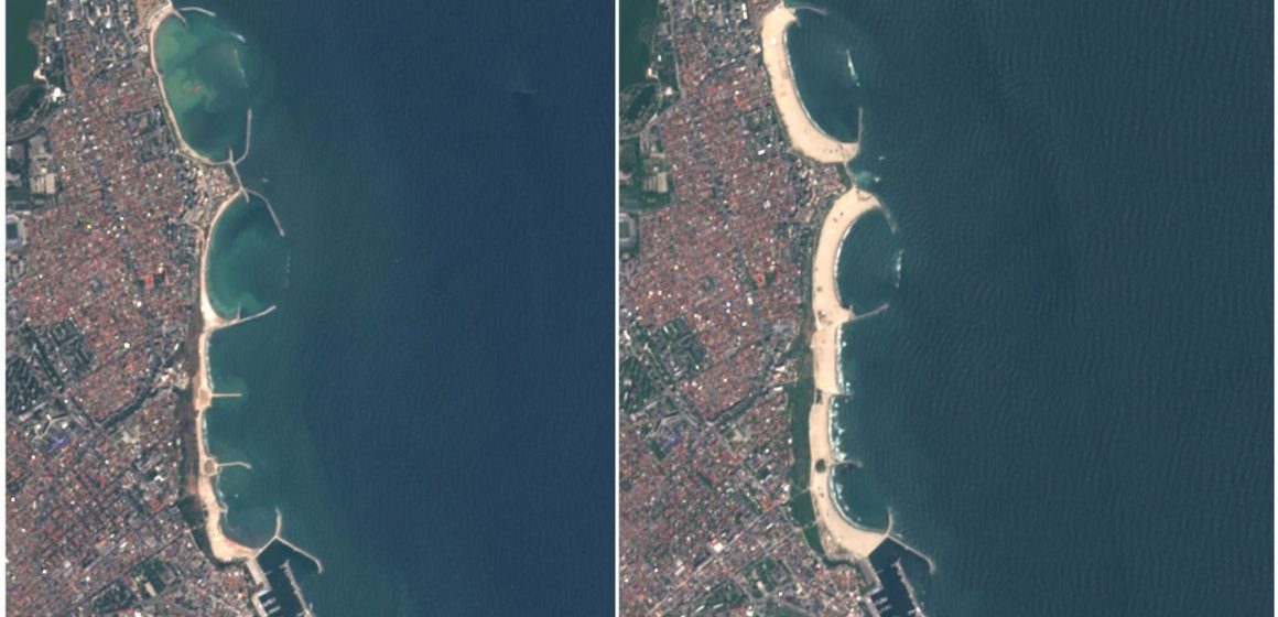 Eroziunea costieră văzută din satelit – exemplele plajelor Tataia din Constanța și Eforie Nord