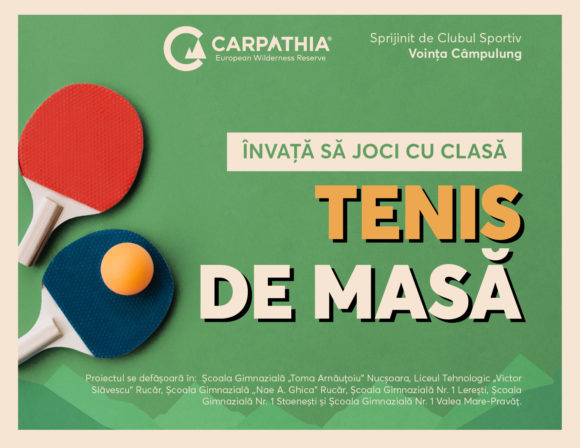Fundația Conservation Carpathia a lansat programul „Învață să joci cu clasă TENIS DE MASĂ” pentru elevi din mediul rural