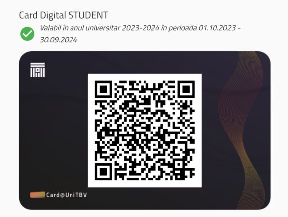 Universitatea Transilvania din Brașov a introdus cardurile digitale pentru studenți