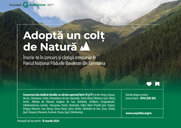 Începe o nouă ediție a concursului „Adoptă un colț de natură”