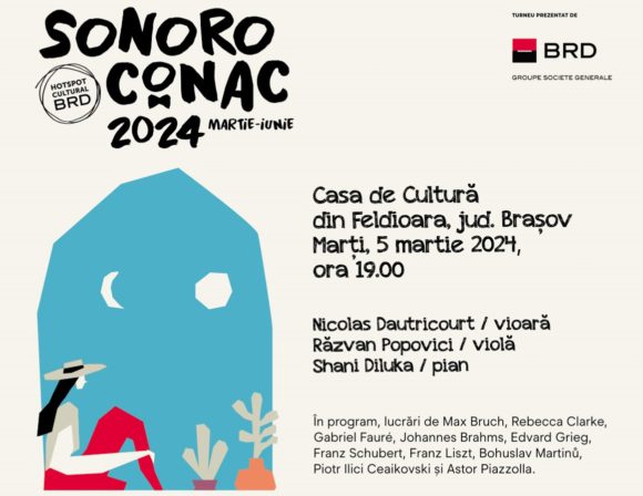 Concert de muzică de cameră la Casa de Cultură din Feldioara, în cadrul turneului SoNoRo Conac