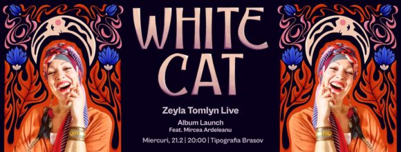 Zeyla Tomlyn lansează la Tipografia primul album solo, White Cat