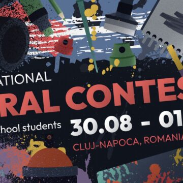 Live performance de artă stradală în Cluj: două autobuze CTP desenate în Piața Unirii în timpul unui festival vor circula apoi pe străzile orașului