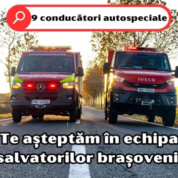 ISU Brașov organizează concurs pentru 9 posturi de conducător auto (autospeciale)