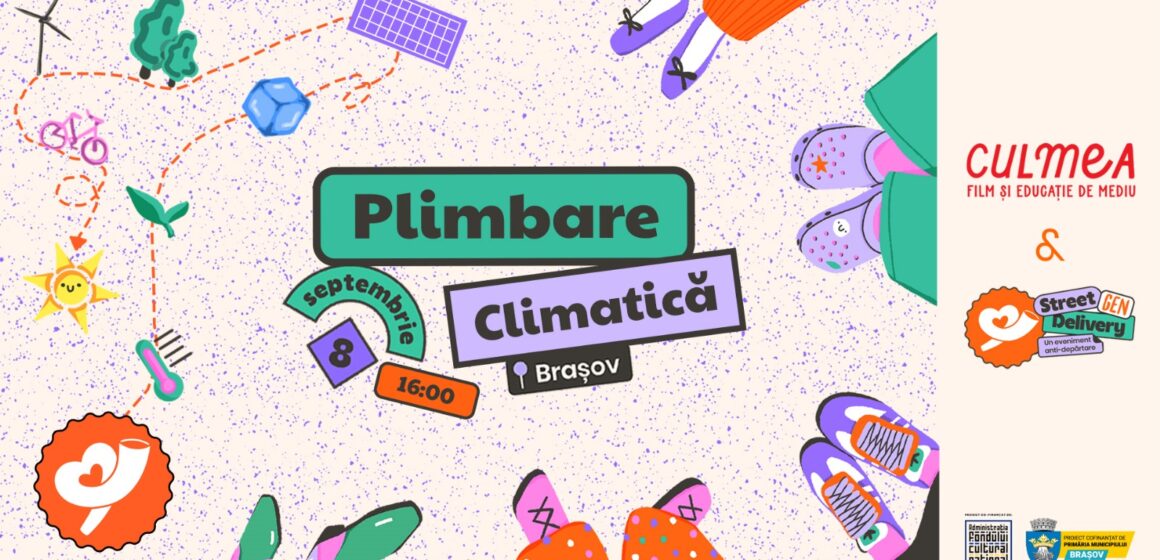 PLIMBAREA CLIMATICĂ din Brașov, o sesiune de dialog cu Nicu Ștefănuță și o discuție cu tinerii despre viitorul Centrului Vechi, timp de trei zile pe pietonala Eroilor, la Street Delivery