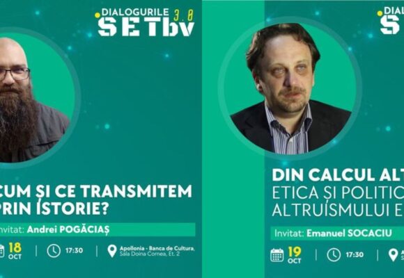 Două dialoguri interesante pe final de săptămână la SETbv 2024, cu istoricul Andrei Pogăciaș și profesorul de filosofie politică Emanuel Socaciu