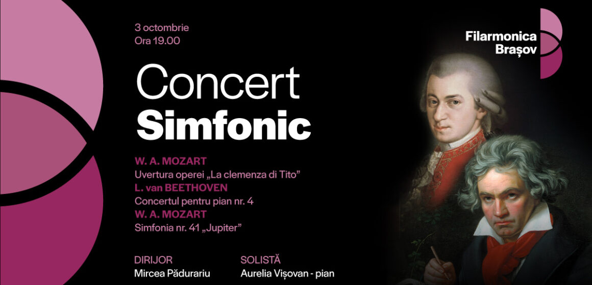 Concert simfonic cu muzică de Mozart și Beethoven, joi seară la Filarmonica Brașov