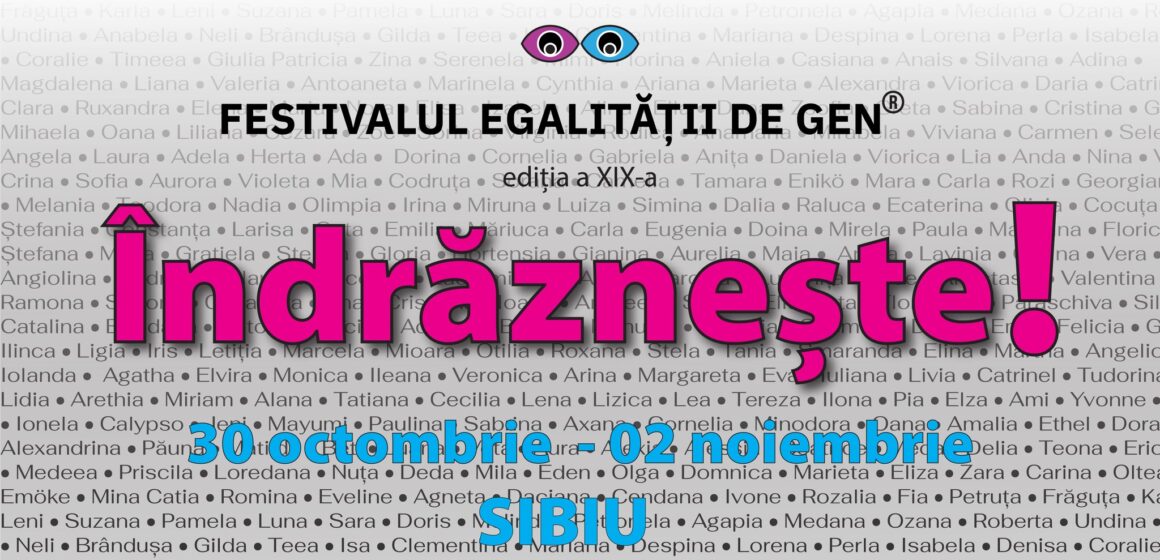 Sibiu | Programul detaliat pentru Festivalul Egalității de Gen® 2024 | Ediția a 19-a