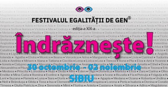 Sibiu | Programul detaliat pentru Festivalul Egalității de Gen® 2024 | Ediția a 19-a