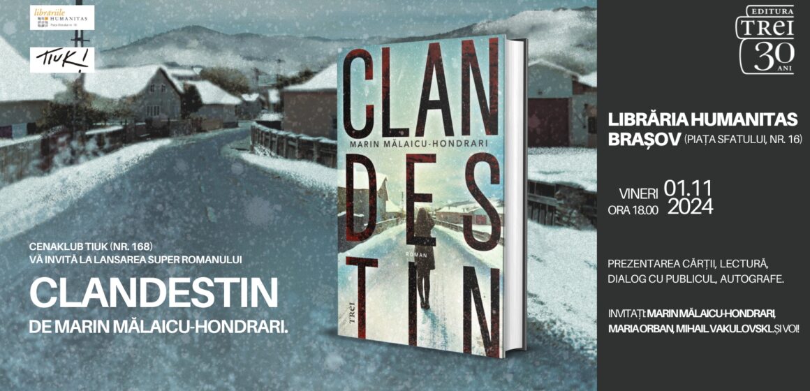 Întâlnirile CenaKLUb Tiuk | Marin Mălaicu-Hondrari – Clandestin