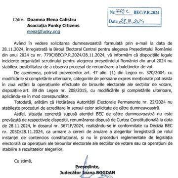 Decizia CCR și comunicatele CSAT și STS cu privire la alegerile prezidențiale din 24 noiembrie 2024. USR contestă decizia BEC de renumărare a voturilor