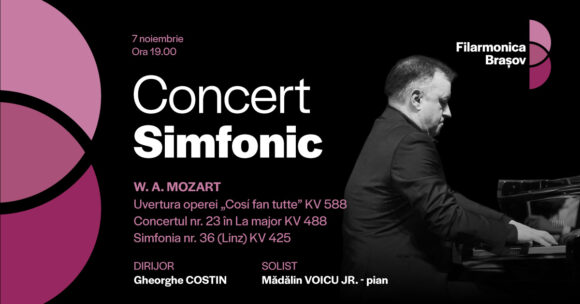 Concert special la Filarmonica Brașov: Mădălin Voicu Jr. interpretează Mozart