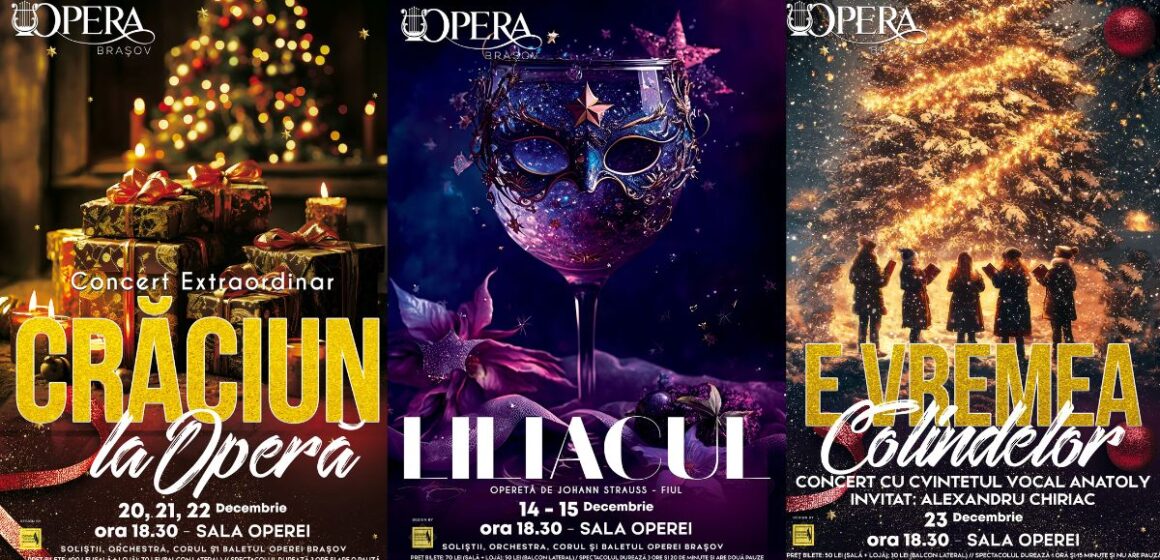 Programul de spectacole în decembrie 2024 la Opera Brașov