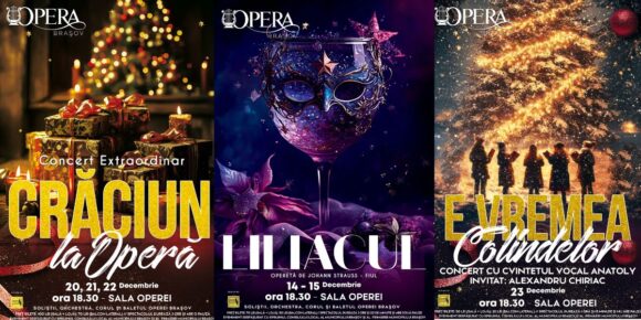 Programul de spectacole în decembrie 2024 la Opera Brașov