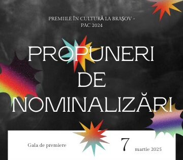 Consorțiul Cultural Corona anunță deschiderea perioadei de nominalizări pentru Premiile Anului în Cultură la Brașov – Ediția a X-a