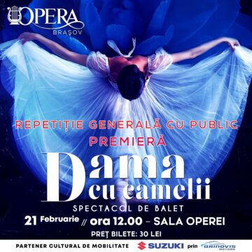 „Dama cu camelii”, premieră de balet, pe scena Operei Brașov