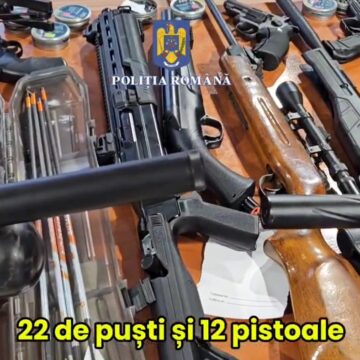 37 de percheziți efectuate de polițiștii brașoveni la persoane cercetate pentru nerespectarea regimului armelor și munițiilor