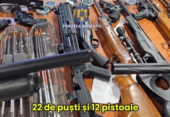37 de percheziți efectuate de polițiștii brașoveni la persoane cercetate pentru nerespectarea regimului armelor și munițiilor