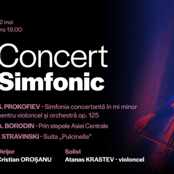 Violoncelistul Atanas Krastev va cânta alături de orchestra Filarmoncii Brașov, într-un concert dirijat de Cristian Oroșanu