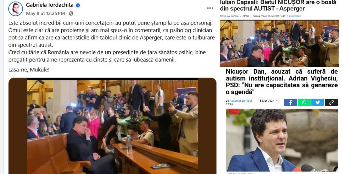 O etichetare a unui psiholog clinician folosită în context politic. Comisia de Deontologie și Disciplină din cadrul Colegiului Psihologilor din România trage un semnal de alarmă: profesia de psiholog nu este un instrument de etichetare publică