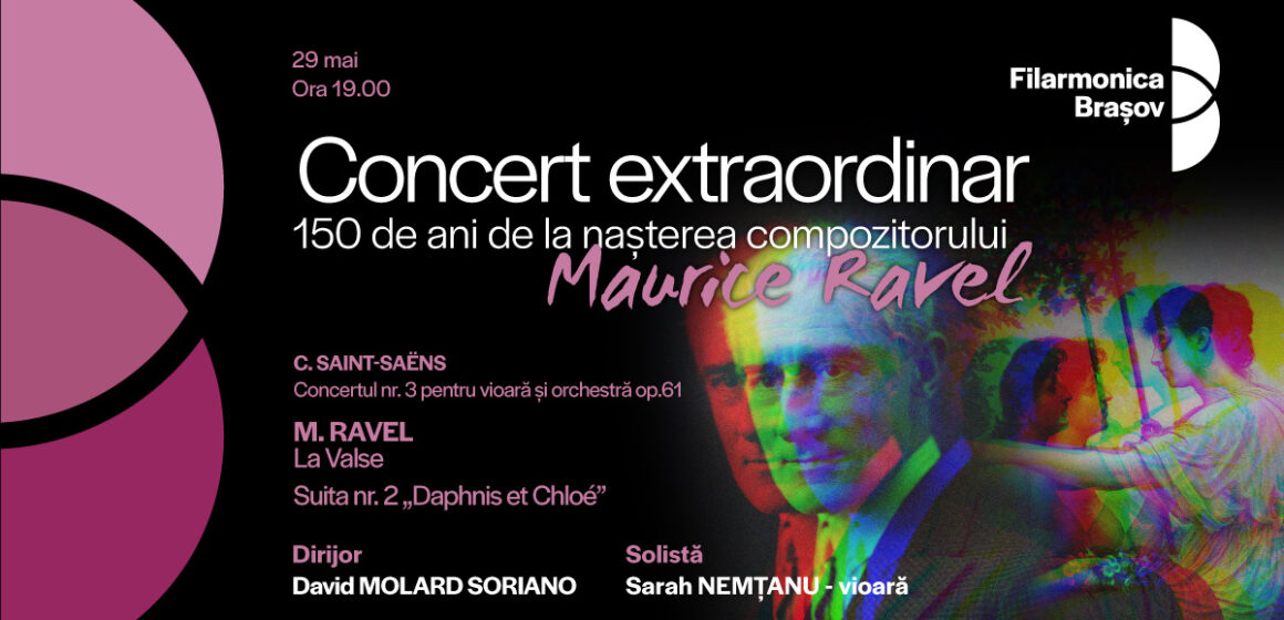 Sarah Nemțanu, prim-violonistă și solistă a Orchestrei Naționale a Franței, în concert la Brașov alături de dirijorul David Molard Soriano