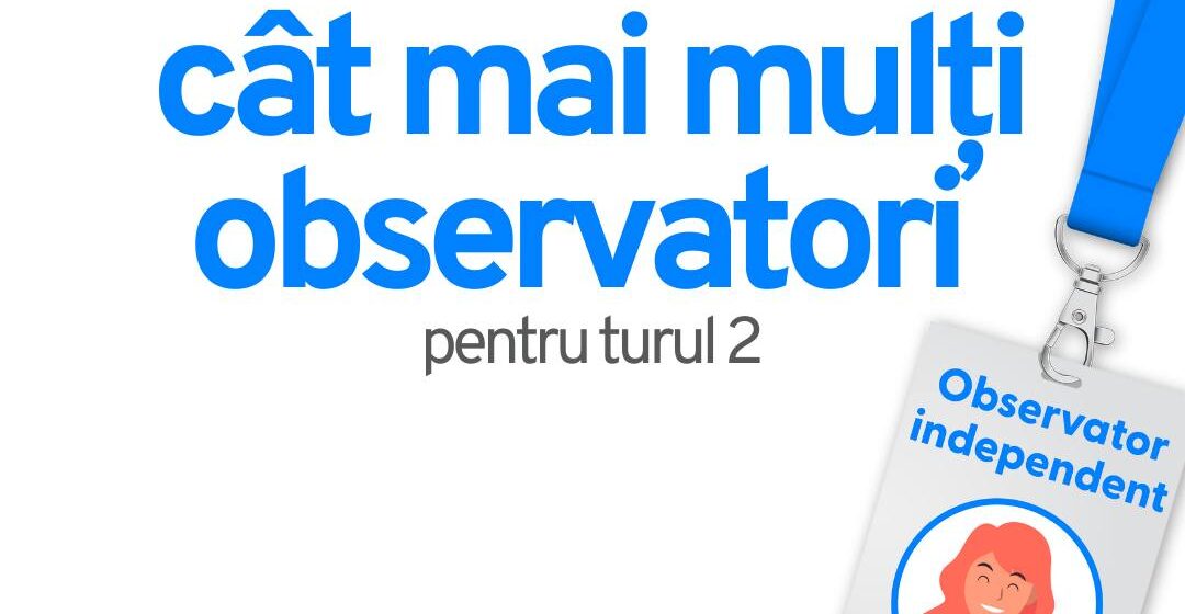Coaliția Vot Corect a deschis înscrierile pentru observatori independenți la turul doi al alegerilor prezidențiale