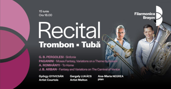 Recital de trombon și tubă cu György Gyivicsán și Gergely Lukács, în 15 iunie la Filarmonica Brașov