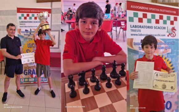 Vladimir Sofronie – locul I în grupa Master la competiția internațională de șah Isola del Sole din Italia